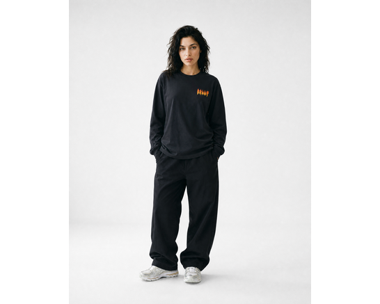 Chaharshanbe Longsleeve Washed Black BT2686-001 Bruut Chaharshanbe Longsleeve Washed Black BT2686-001