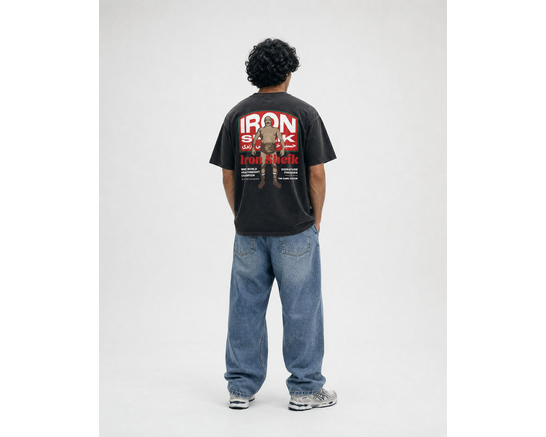 Iron Sheik Tee Washed Black BT2673-001 Bruut Iron Sheik Tee Washed Black BT2673-001