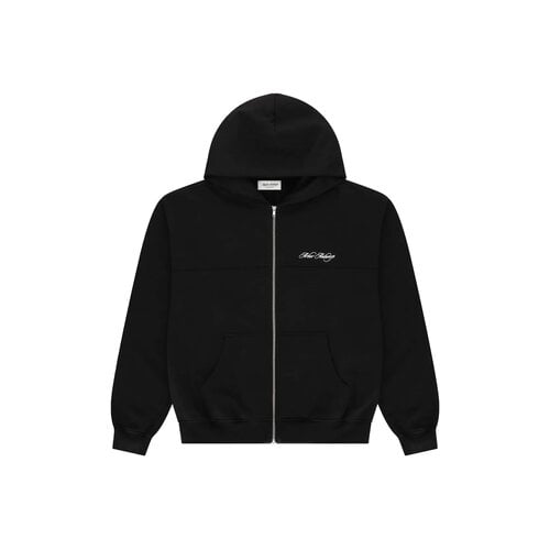 Cursive Zipper Hoodie Black HD-CURS-BLK