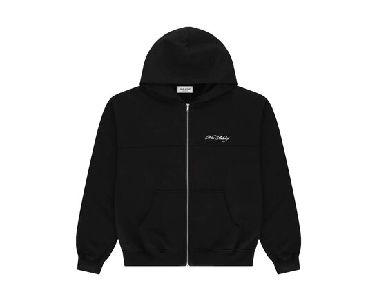 Cursive Zipper Hoodie Black HD-CURS-BLK Arbor Antwerp Cursive Zipper Hoodie Black HD-CURS-BLK