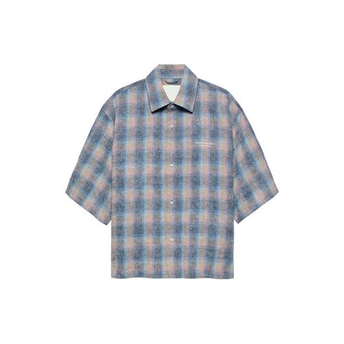 Flanel Short Sleeve Button up Rainbow Check 2602 013 001