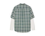 Double Layer Shirt Green White Check 2602023001 New Amsterdam Surf Association Double Layer Shirt Green White Check 2602023001