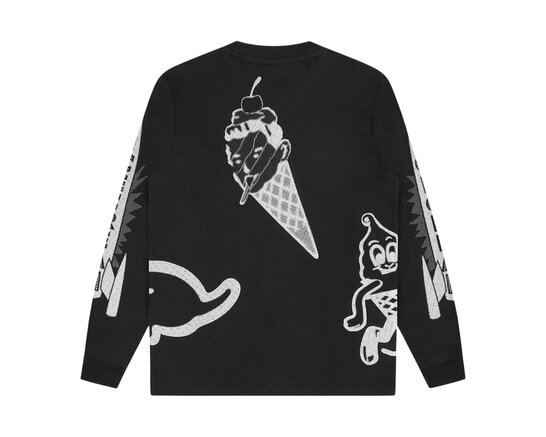 ICECREAM Halftone Multi Logo LS Black ICLT26252