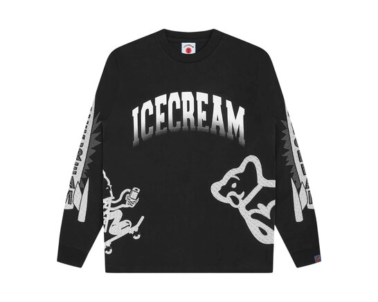 ICECREAM Halftone Multi Logo LS Black ICLT26252