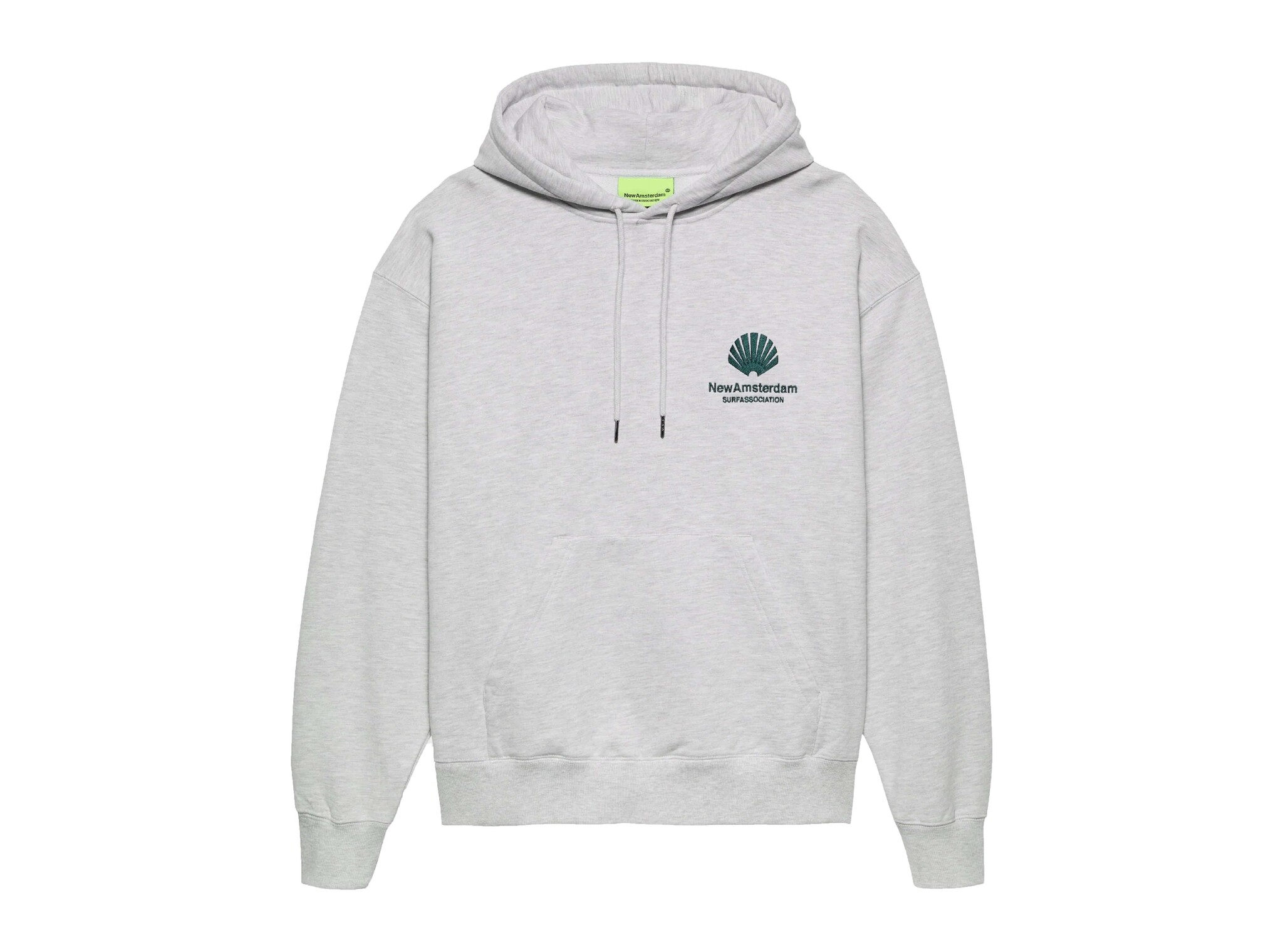 New Amsterdam Surf Association Logo Hoodie Ash Bottle Green 2602117001