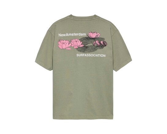 New Amsterdam Surf Association Lilies Tee Sea Grass 2602094003