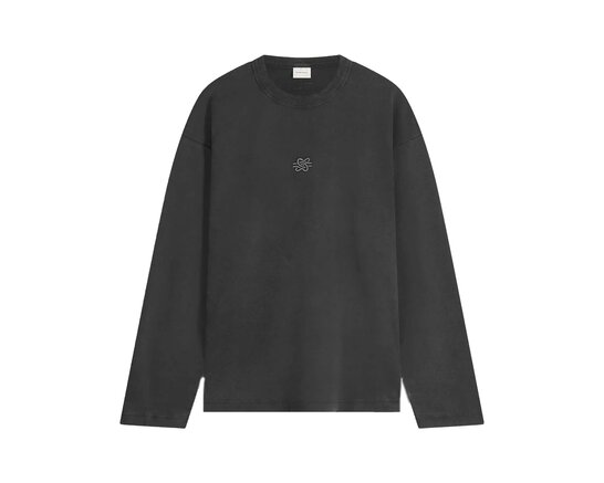 Filling Pieces Clothing Longsleeve Boxy Embroidered Vintage Black 412631501284