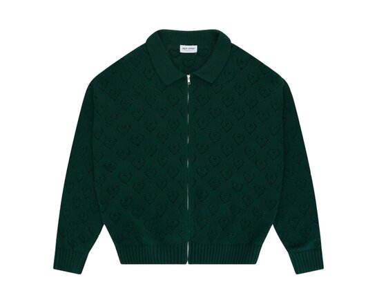 Arbor Antwerp Heart Zip Knit Green KN-HRTZIP-GRN