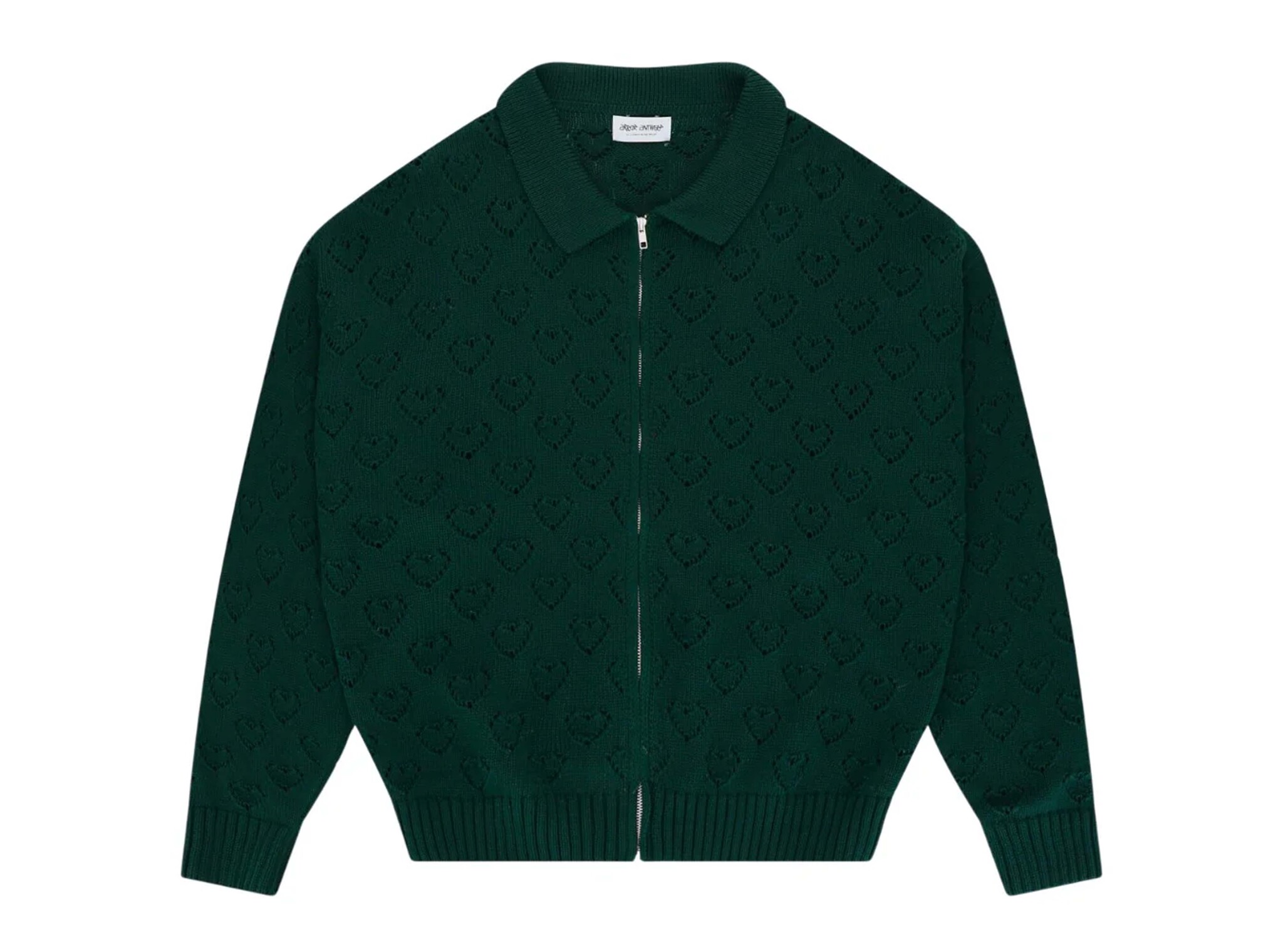 Arbor Antwerp Heart Zip Knit Green KN-HRTZIP-GRN