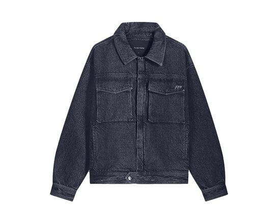 Denim Jacket Washed Black 422560501260 Filling Pieces Clothing Denim Jacket Washed Black 422560501260