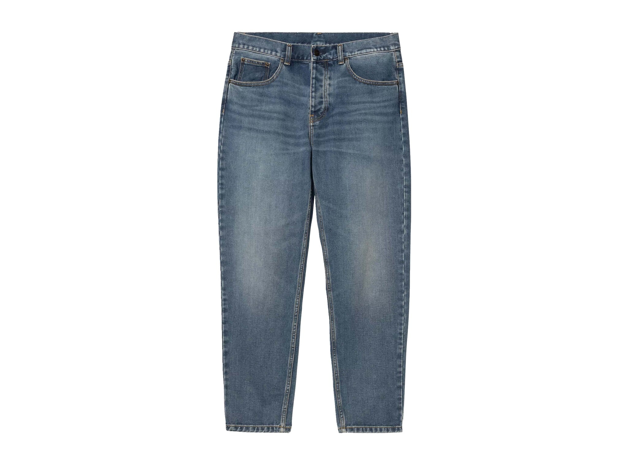 Newel Pant Blue Dark Used Wash I029208.01.4L.00 Carhartt WIP Newel Pant Blue Dark Used Wash I029208.01.4L.00