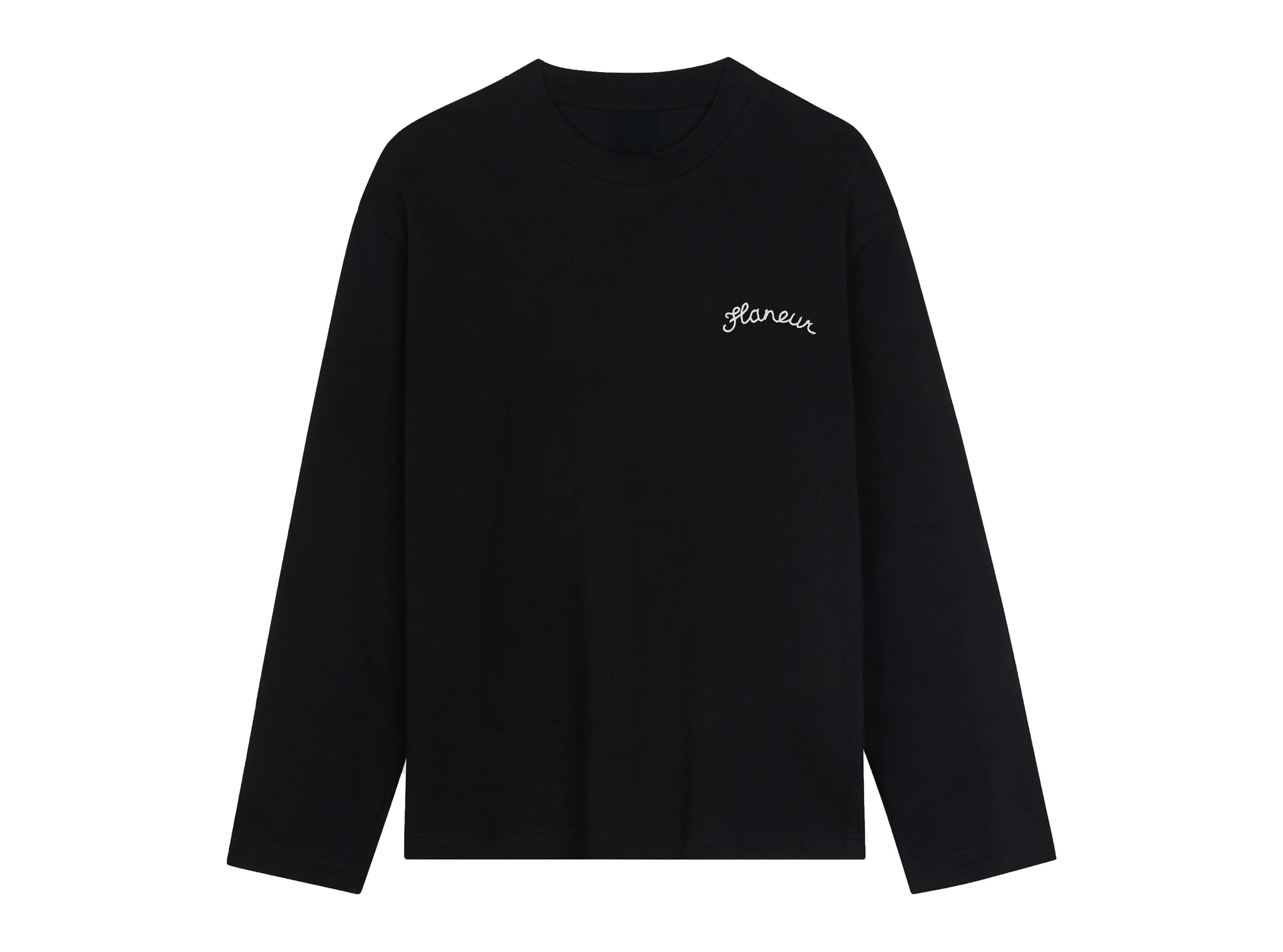 Flaneur Signature Longsleeve Black FTSH307