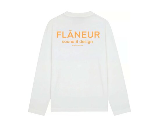 Sound & Design Longsleeve White Orange FTSH004 Flaneur Sound & Design Longsleeve White Orange FTSH004