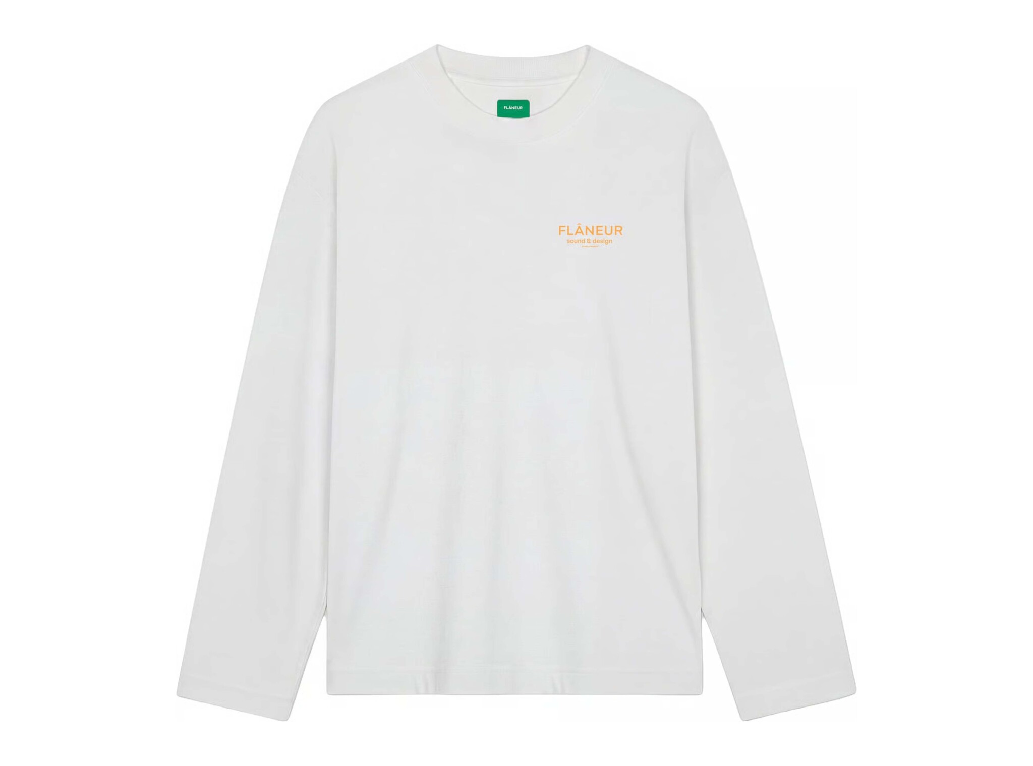 Sound & Design Longsleeve White Orange FTSH004 Flaneur Sound & Design Longsleeve White Orange FTSH004