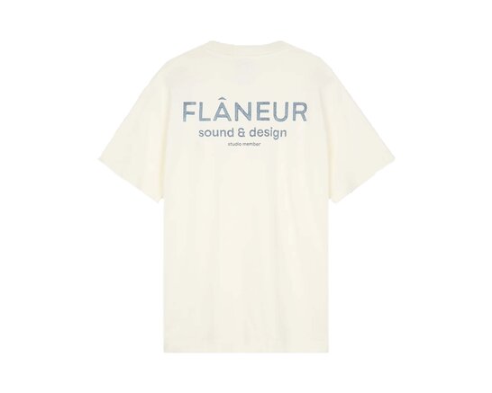 Sound & Design Studio Member T Shirt Washed White FTSH141 Flaneur Sound & Design Studio Member T Shirt Washed White FTSH141