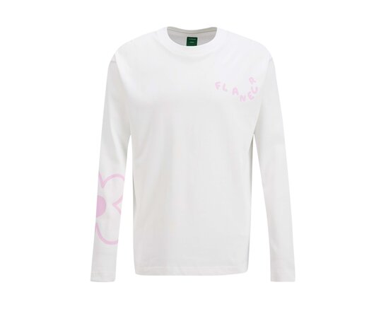 Blossom Longsleeve White Pink FTSH282 Flaneur Blossom Longsleeve White Pink FTSH282