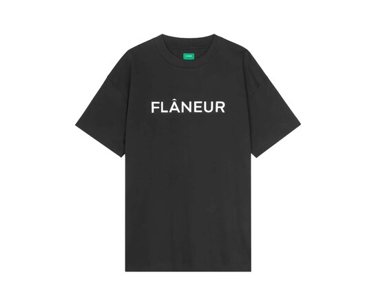 Printed Logo T Shirt Black FTSH186 Flaneur Printed Logo T Shirt Black FTSH186