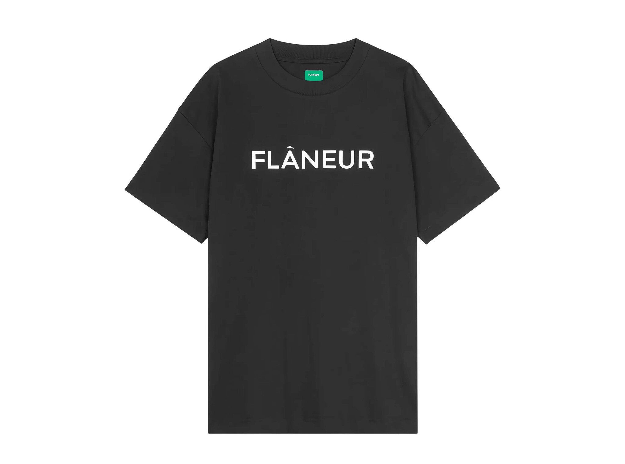 Printed Logo T Shirt Black FTSH186 Flaneur Printed Logo T Shirt Black FTSH186