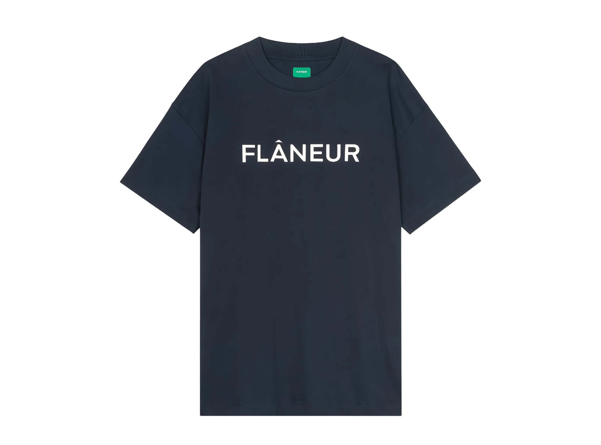 Printed Logo T Shirt Navy FTSH186 Flaneur Printed Logo T Shirt Navy FTSH186