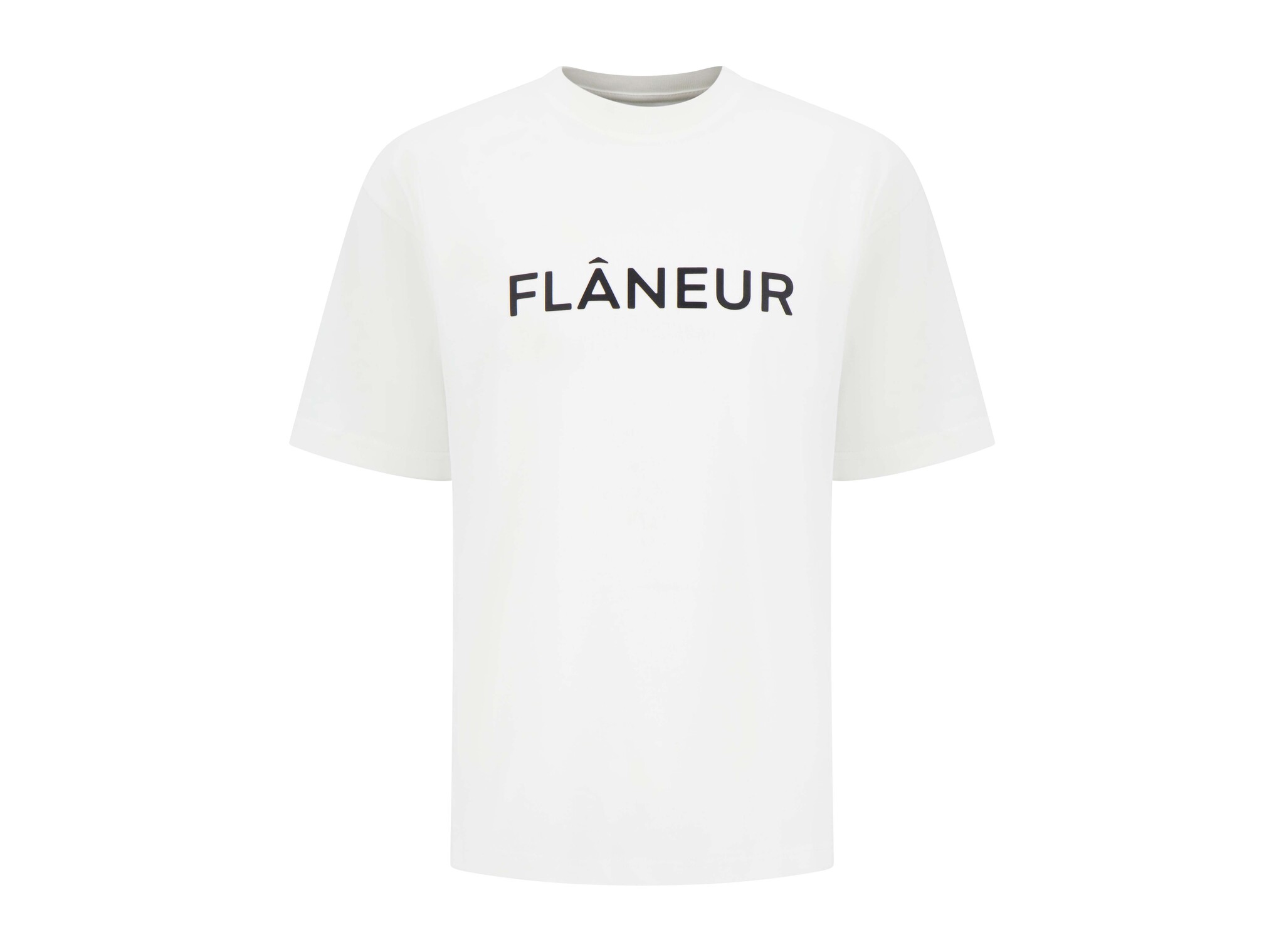 Printed Logo T Shirt White FTSH186 Flaneur Printed Logo T Shirt White FTSH186