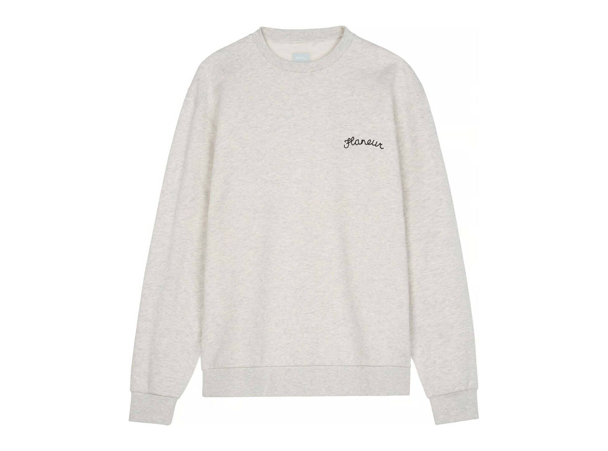 Flaneur Signature Sweater Heather Grey FSWE203