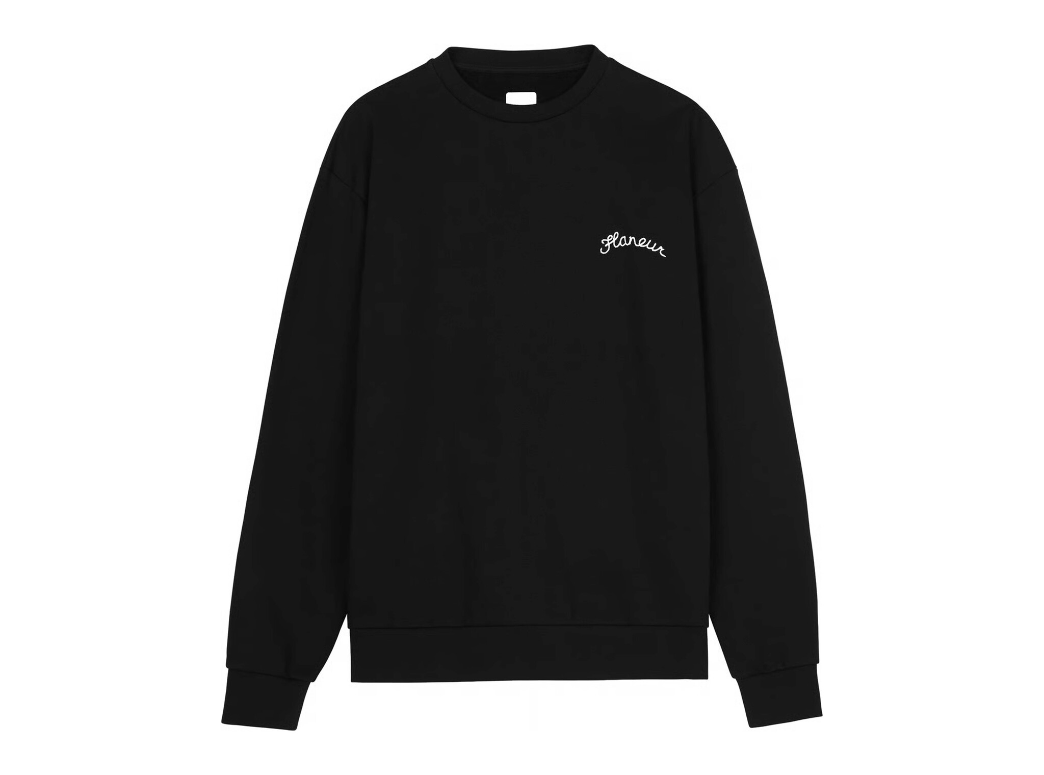 Signature Sweater Black FSWE203 Flaneur Signature Sweater Black FSWE203