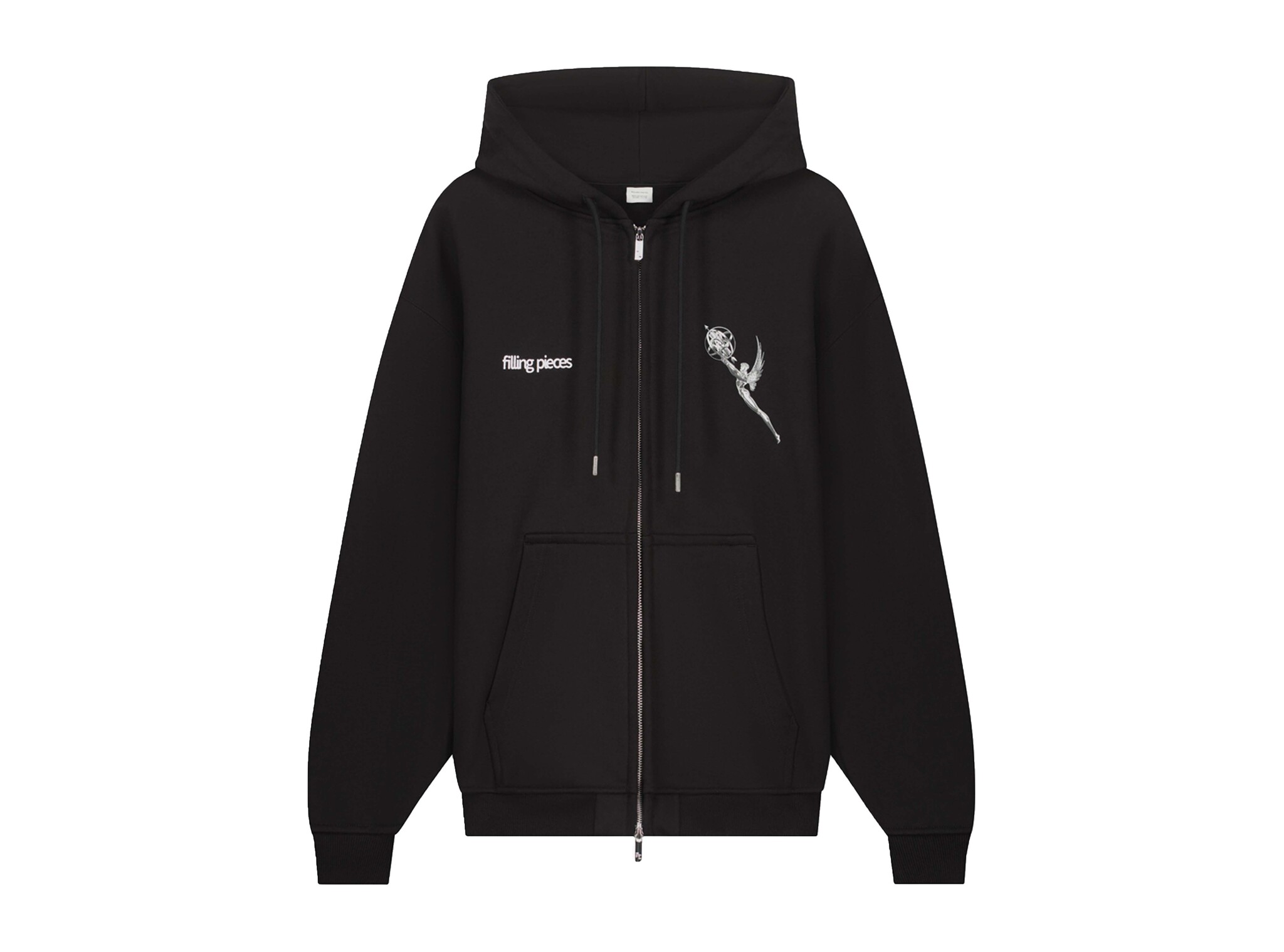 Zip Hoodie Chrome Trophy Black 422633501389 Filling Pieces Clothing Zip Hoodie Chrome Trophy Black 422633501389