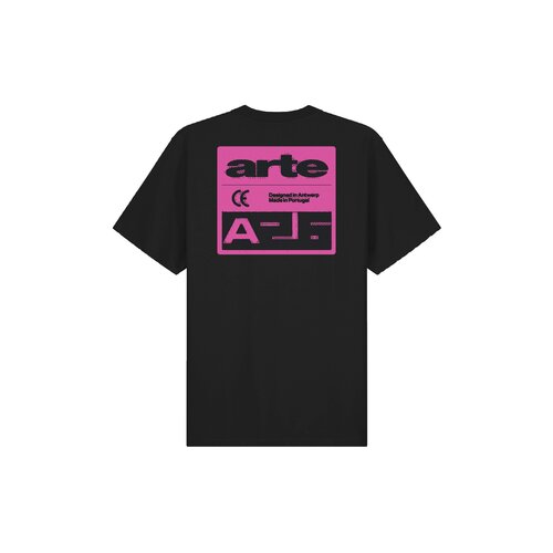 Pink Serial T shirt Black AW26 122T