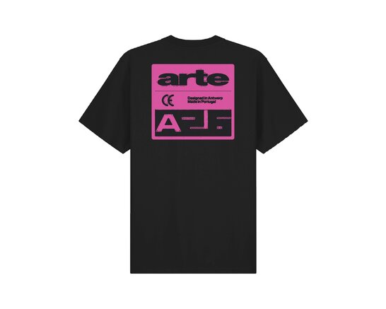 Arte Antwerp Pink Serial T shirt Black AW26 122T