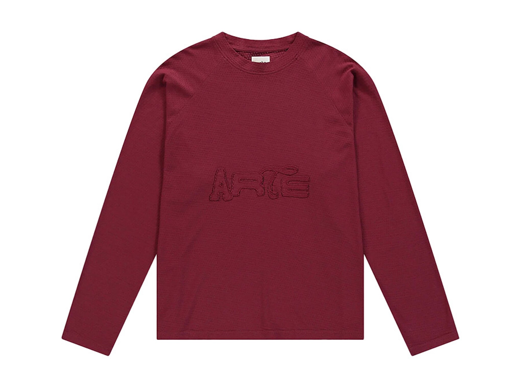Mesh Aero Patch Longsleeve Bordeaux AW26 026LS Arte Antwerp Mesh Aero Patch Longsleeve Bordeaux AW26 026LS