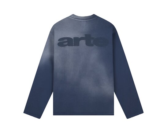 Arte Antwerp Stencil Sunfade Longsleeve Navy AW26 125LS