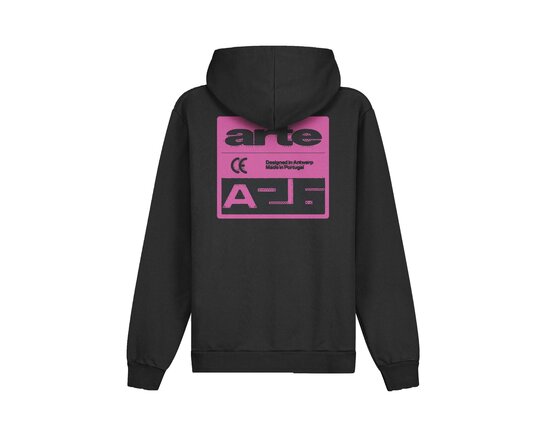 Pink Serial Hoodie Black AW26 123H Arte Antwerp Pink Serial Hoodie Black AW26 123H