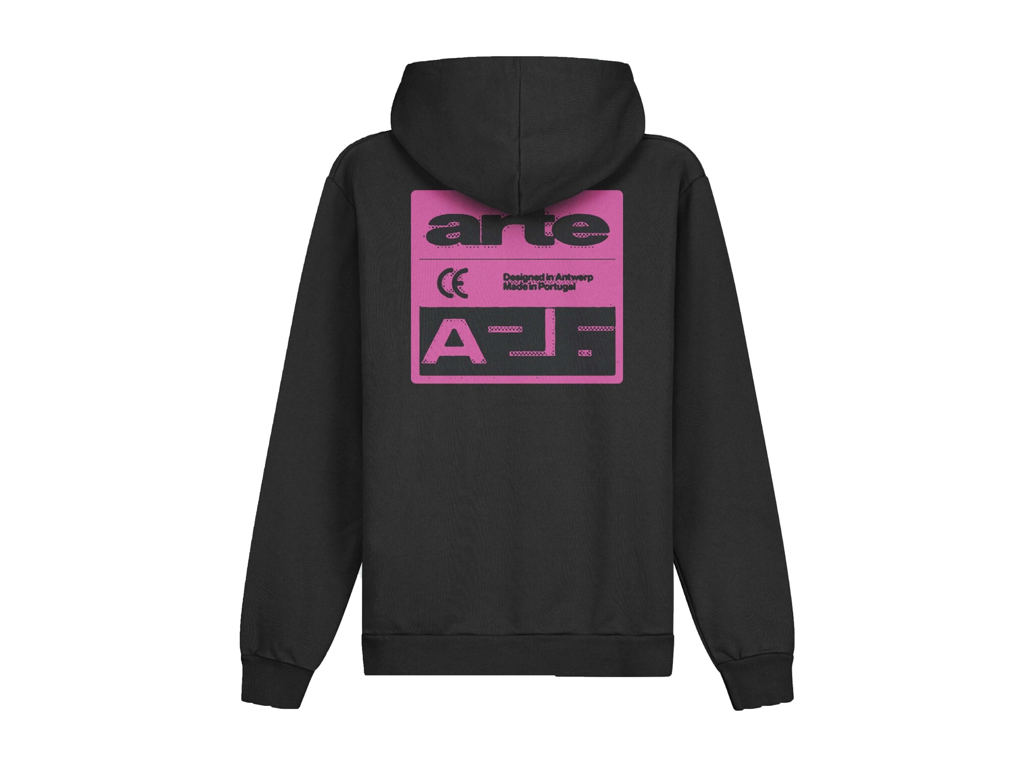 Pink Serial Hoodie Black AW26 123H Arte Antwerp Pink Serial Hoodie Black AW26 123H