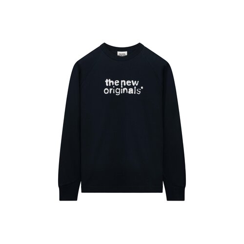 Airbrushed Emblem Logo Raglan Longsleeve Navy TNO488