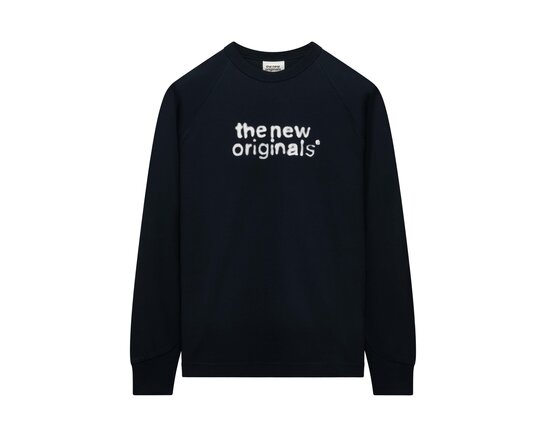 Airbrushed Emblem Logo Raglan Longsleeve Navy TNO488 The New Originals Airbrushed Emblem Logo Raglan Longsleeve Navy TNO488