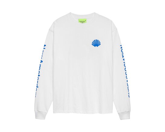 Logo Longsleeve White Cobalt 2602107002 New Amsterdam Surf Association Logo Longsleeve White Cobalt 2602107002