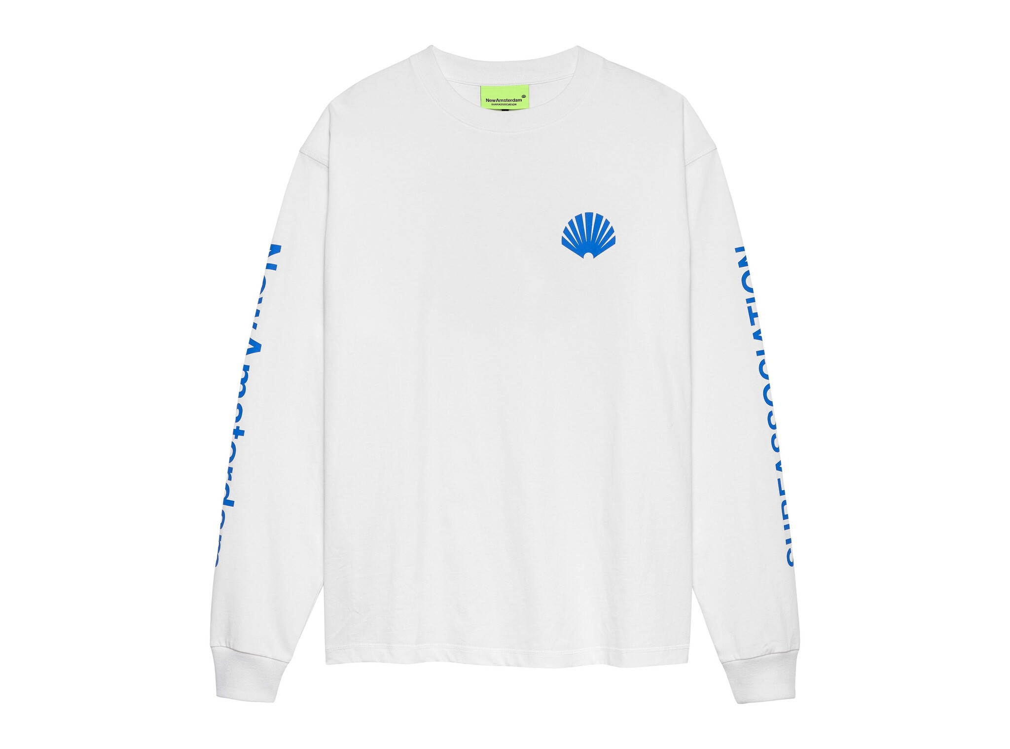 Logo Longsleeve White Cobalt 2602107002 New Amsterdam Surf Association Logo Longsleeve White Cobalt 2602107002