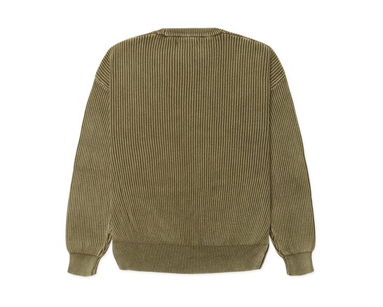 WBSake Washed Crew Dark Olive 2636 805 Woodbird WBSake Washed Crew Dark Olive 2636 805
