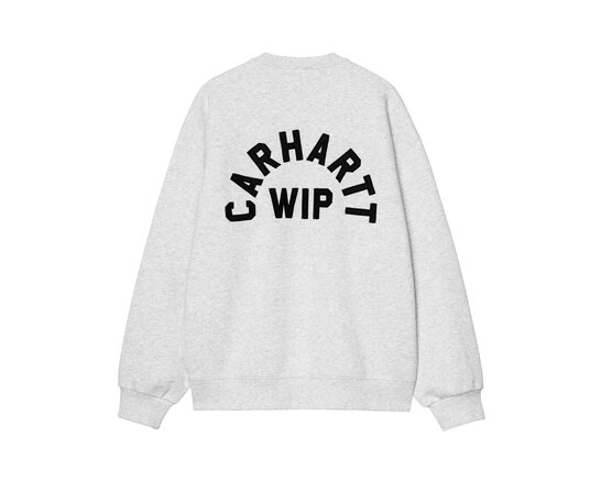 Arch Script Sweat Ash Heather Dark Navy I037266.11T.06.03 Carhartt WIP Arch Script Sweat Ash Heather Dark Navy I037266.11T.06.03
