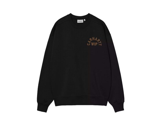 Arch Script Sweat Black Hamilton Brown I037266.3R0.06.03 Carhartt WIP Arch Script Sweat Black Hamilton Brown I037266.3R0.06.03