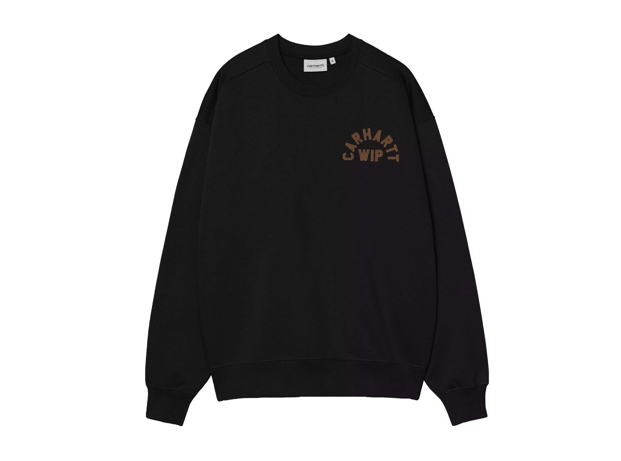 Arch Script Sweat Black Hamilton Brown I037266.3R0.06.03 Carhartt WIP Arch Script Sweat Black Hamilton Brown I037266.3R0.06.03