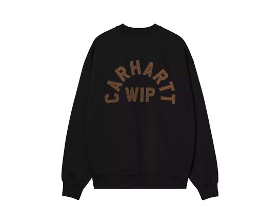 Arch Script Sweat Black Hamilton Brown I037266.3R0.06.03 Carhartt WIP Arch Script Sweat Black Hamilton Brown I037266.3R0.06.03