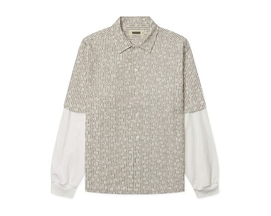 WBWang J Sleeve Shirt Off White 2636 713 Woodbird WBWang J Sleeve Shirt Off White 2636 713