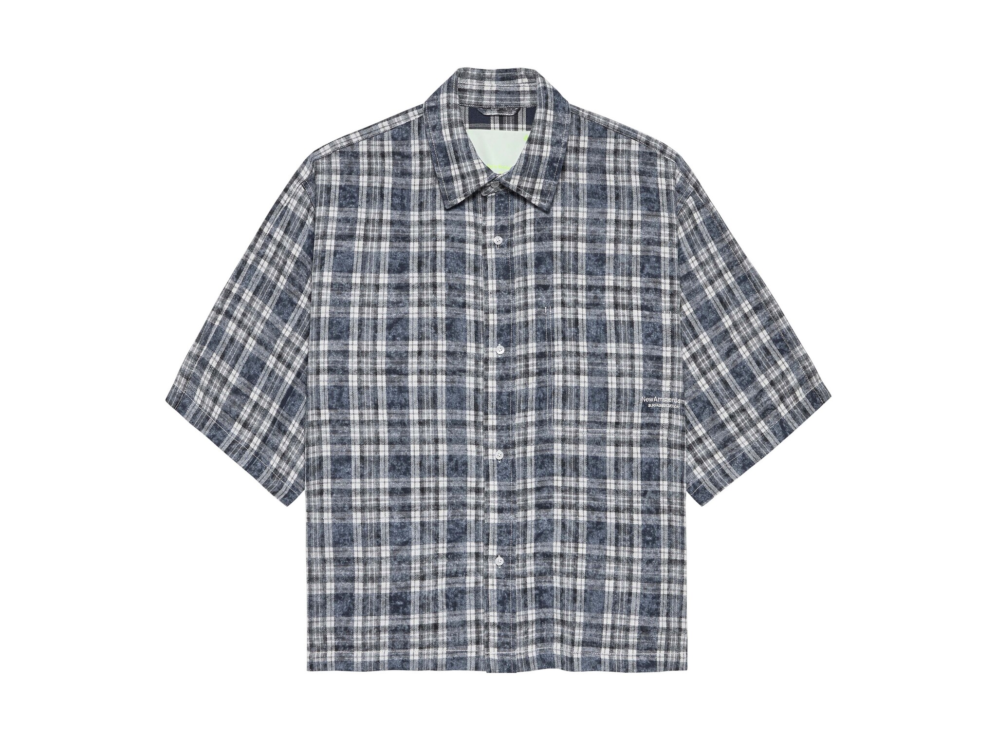 Wijk Shirt Short Sleeves Bleached Check 2601029001 New Amsterdam Surf Association Wijk Shirt Short Sleeves Bleached Check 2601029001