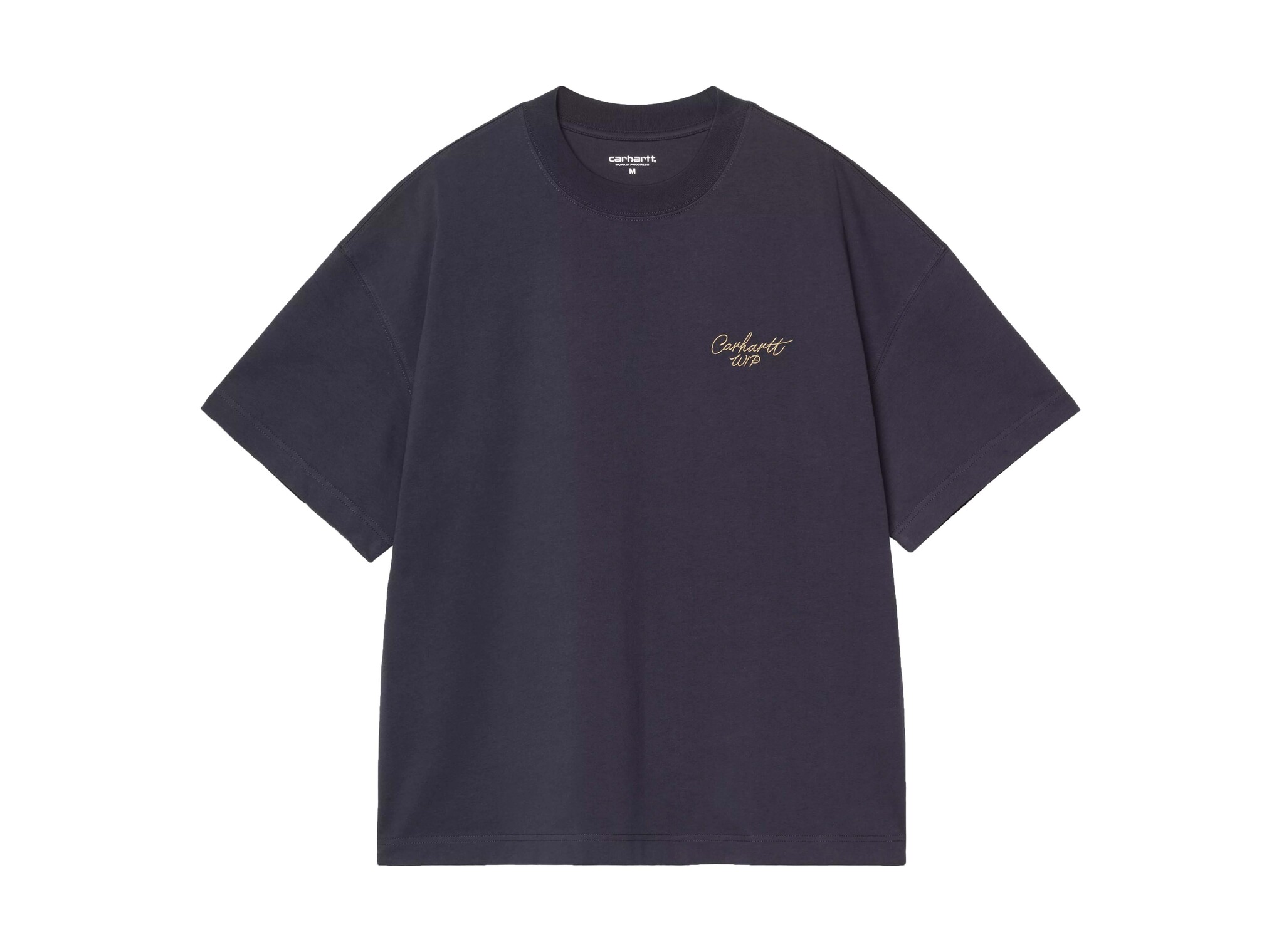 Carhartt WIP SS Signature Script T Shirt Dark Navy Wip Dusty I033828.3Z6.XX.03