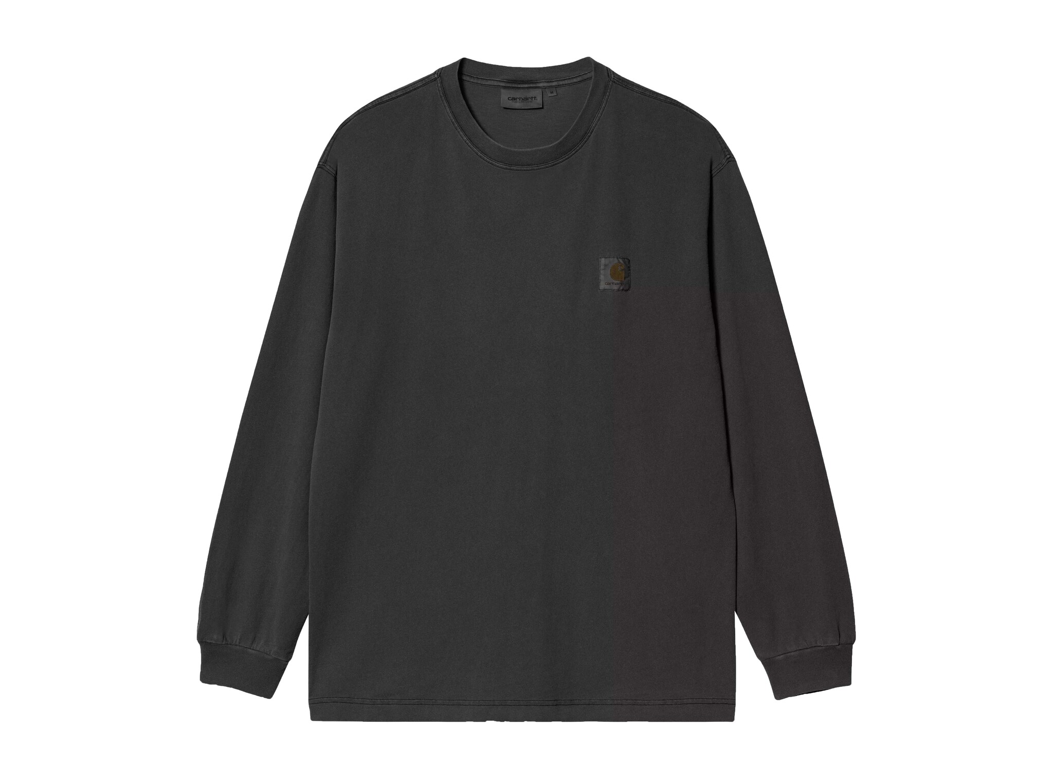 LS Vista T Shirt Black Garment Dyed I030779.89.GD.03 Carhartt WIP LS Vista T Shirt Black Garment Dyed I030779.89.GD.03