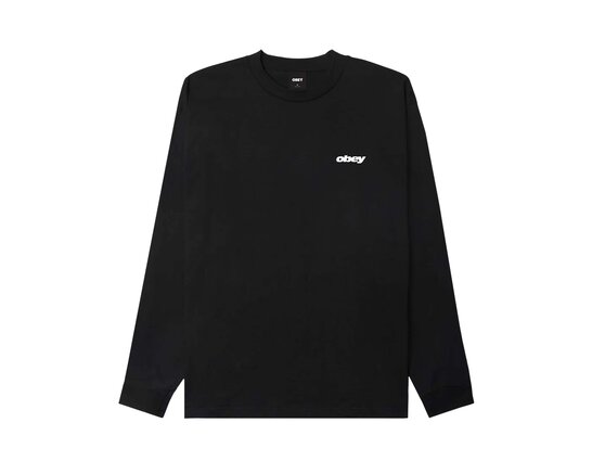 VHS LS T-shirt Vintage Black 1680044E Obey VHS LS T-shirt Vintage Black 1680044E