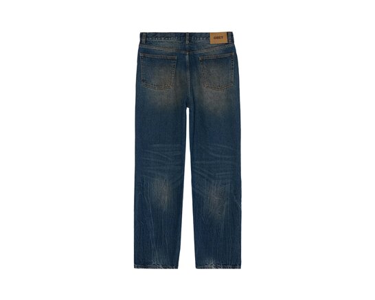 Classic Baggy Denim Oil Stained Indigo 142010109 Obey Classic Baggy Denim Oil Stained Indigo 142010109