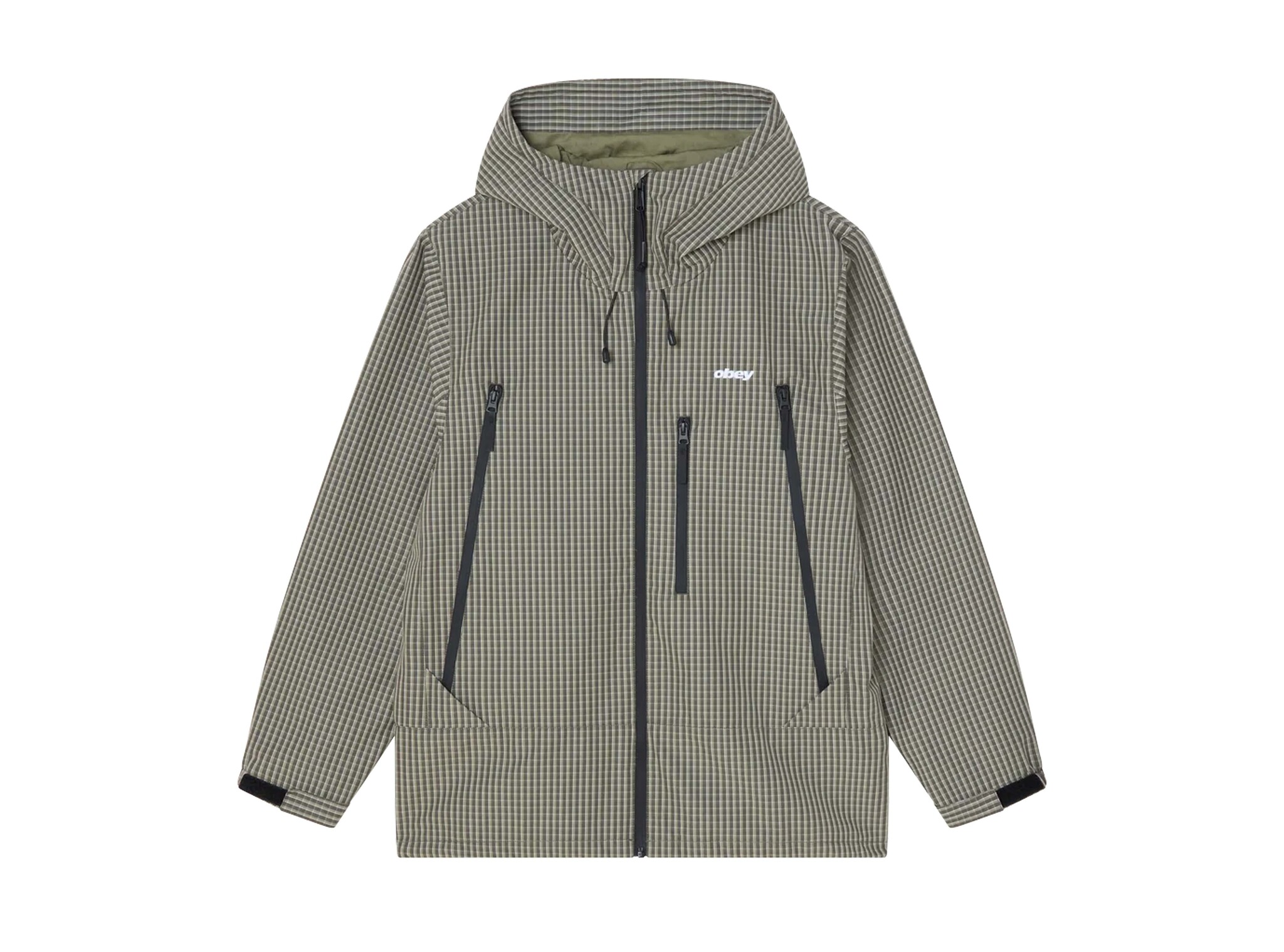 Obey Obsidian Jacket Vetiver Plaid 121800639