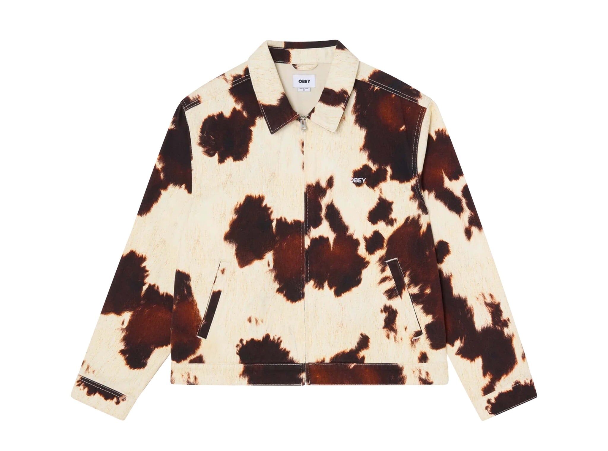 Workshop Jacket Cow Print 121800627 Obey Workshop Jacket Cow Print 121800627